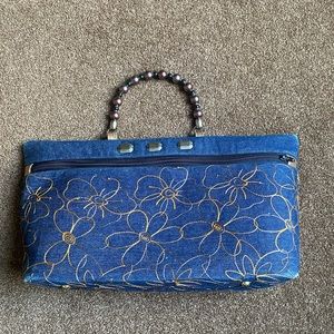 Handmade denim handbag